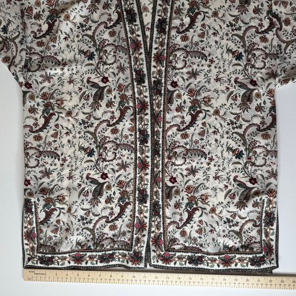 Max Studio Womens Multicolor Floral Kimono Sz S Boho Lightweight Hippie Festival - Picture 15 of 15